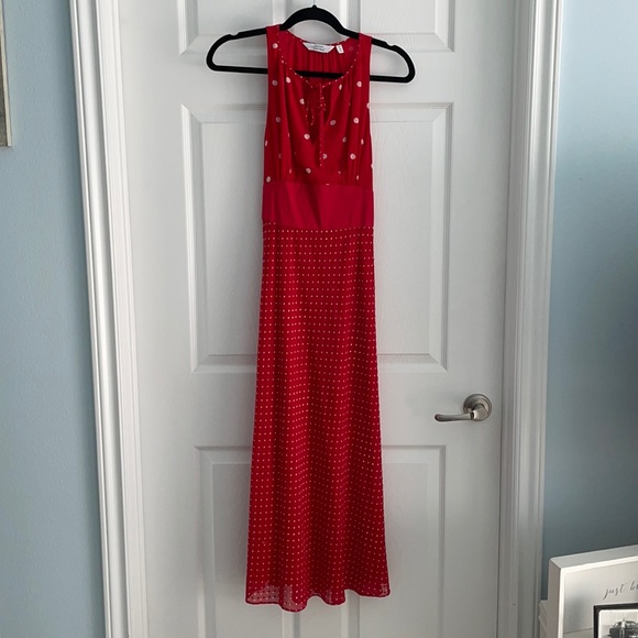 & Other Stories Paris Atelier Red Polka Dot Dress - Picture 2 of 7